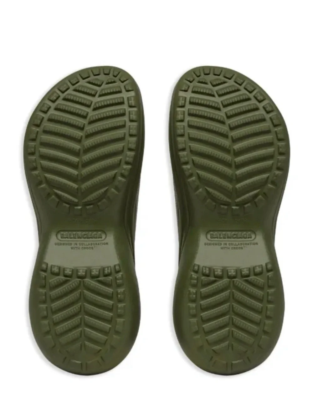 Balenciaga x Crocs logo-embossed slides